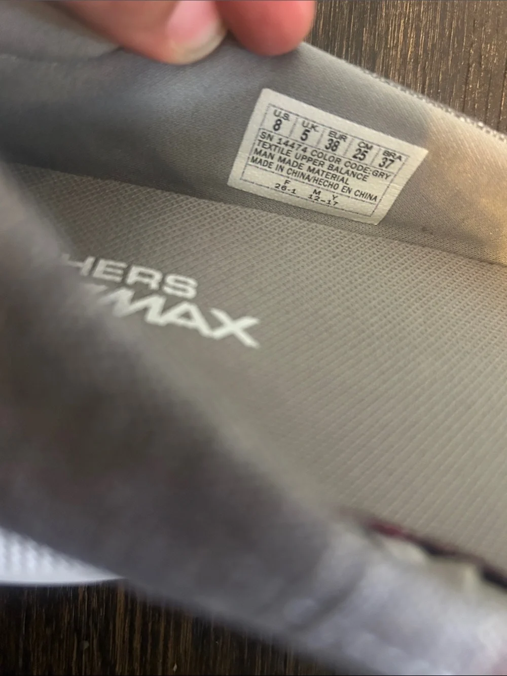 Skechers Gray Slip-On Ballet Flats with Goga Max Insole